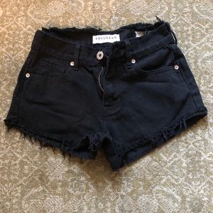 “Bullhead” Black high rise shorts